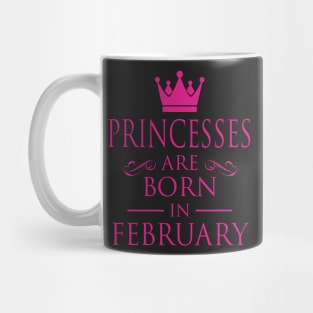 PRINCESS BIRTHDAY PRINCESSES ARE BORN IN FEBRUARY Mug